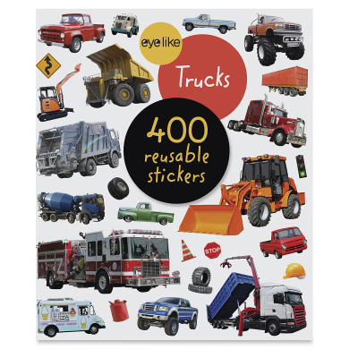 Eyelike Trucks Reusable Stickers, Book Cover