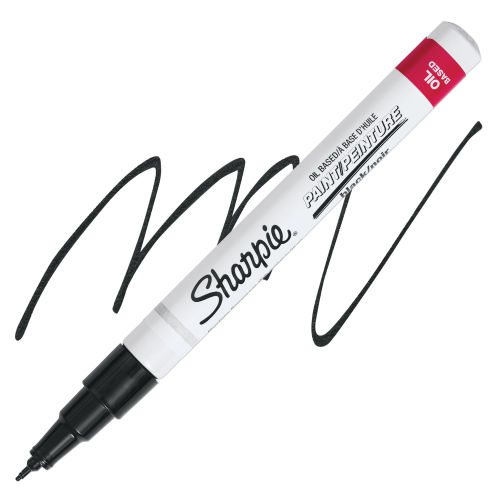 Sharpie Paint Marker Oil Based Black with Extra Fine, Fine, Medium & Bold