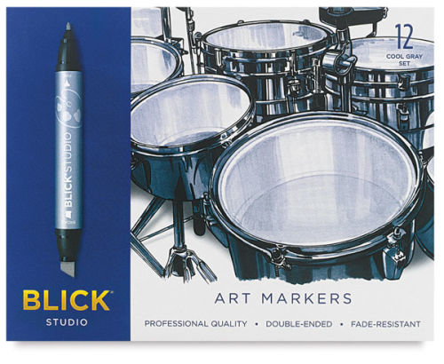 Blick Studio Marker Set - Cool Grays, Set of 12