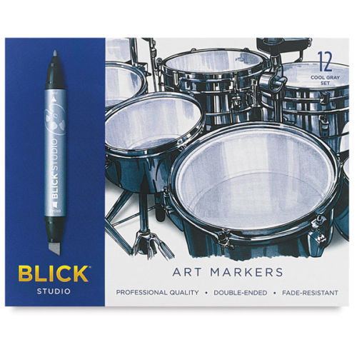 Blick Studio Marker Set - Cool Grays, Set of 12