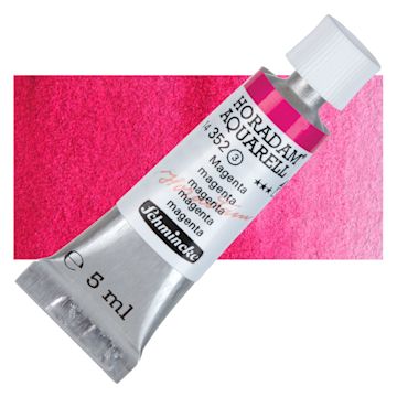 Open in modal - Schmincke Horadam Aquarell Watercolor - Magenta, 5 ml tube and swatch