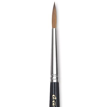 Open in modal - Da Vinci Maestro Kolinsky Brush - Round Travel Brush without Cap, Short Handle, Size 4 close up