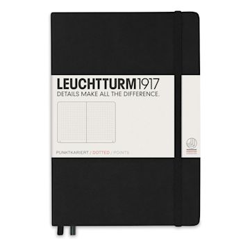 Open in modal - Leuchtturm1917 Dotted Hardbound Notebook - Black, 5-3/4" x 8-1/4"
