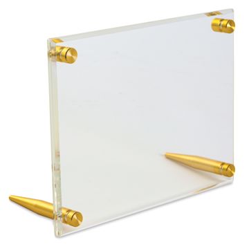 Open in modal - Wexel Art Acrylic Panel Frame - Tabletop, Gold Hardware, 4" x 6"