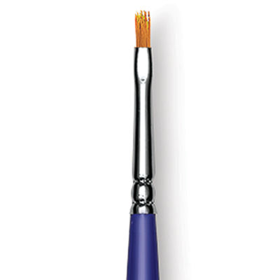 Blick Scholastic Golden Taklon Brush - Bright, Long Handle, Size 2