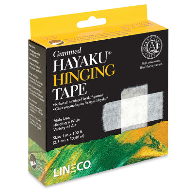 Lineco Gummed Japanese Hinging Tape - 1" x 100 ft, Roll (In package)