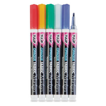 Tulip Fine Tip Fabric Markers - Rainbow (12 Pack)