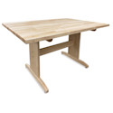 Hann Art Table - 60'' L x 42'' W x 36'' H, Squared Corner, Maple Top