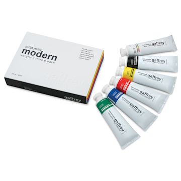 Open in modal - Gaffrey Standard Body Acrylic Paints - Set of 6, Modern Colors, 59 ml Tube