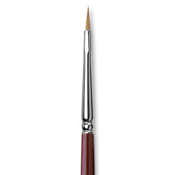 Da Vinci Kolinsky Red Oil Sable Brush - Filbert, Long Handle, Size 0