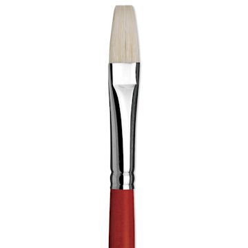 Open in modal - Da Vinci Maestro 2 Hog Bristle Brush - Flat, Long Handle, Size 8 close up