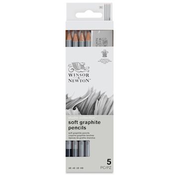 Open in modal - Winsor & Newton Studio Collection Graphite Pencils - Set of 4 with Eraser, front of the packaging