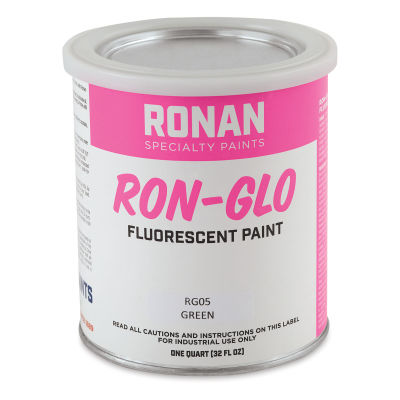 Ronan RON-GLO Fluorescent Paints - Front of can of Green