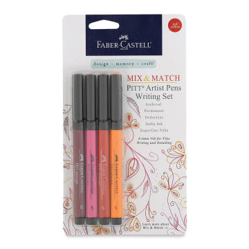 Faber-Castell Pitt Artist Pens - Modern Lettering Set, Black, Set of 4,  Assorted Nibs