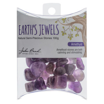 John Bead Earth's Jewels - Front view of package of Amethyst Beads
