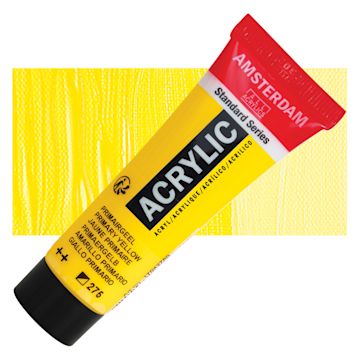 Open in modal - Amsterdam Standard Series Acrylic - Primary Yellow, 20 ml Tube and swatch