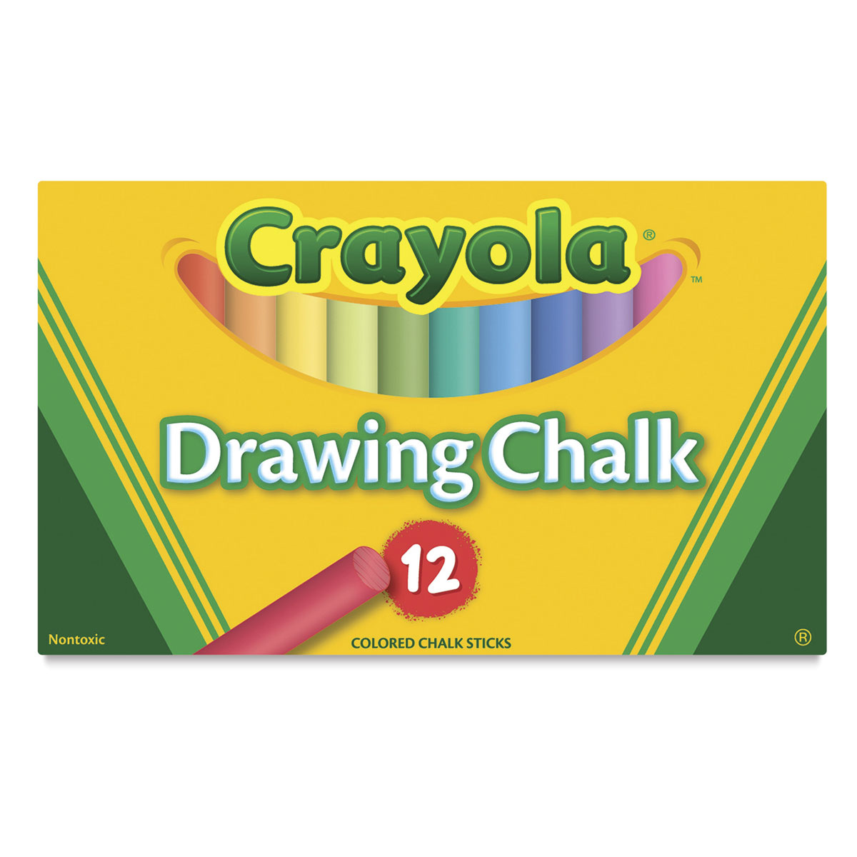 Vintage Crayola Colored Drawing Chalk 12 Colors Sealed NOT FOR CHALKBOARD