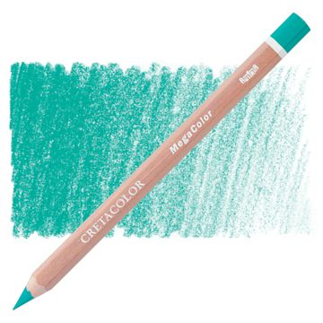 Open in modal - Cretacolor Mega Colored Pencil - Turquoise Dark pencil and swatch