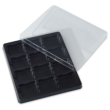 Open in modal - Richeson Semi-Moist Tempera Cake - Empty 12 Color Tray with Lid