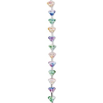 Open in modal - John Bead Crystal Lane DIY Glass Garden Bead Single Strand - Flowers, Assorted Colors