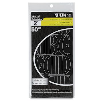 Open in modal - Westcott BetterLetter Self-Adhesive Vinyl Letters – 2” Repositionable Letters, Nueva, Black