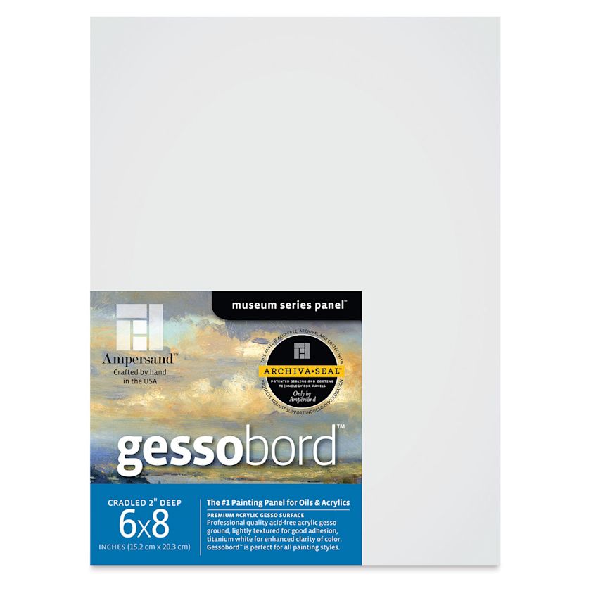 Ampersand Gessobord 6" x 8", 2" Cradled BLICK Art Materials