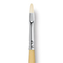 Escoda Clasico Chungking White Bristle Brush - Short Filbert, Long Handle, Size 4