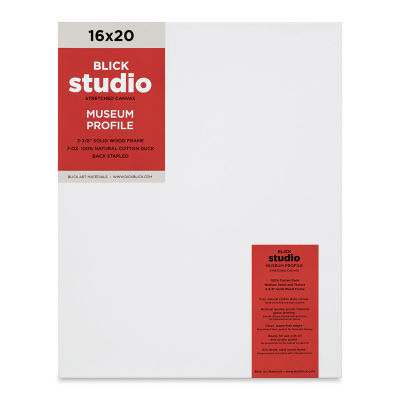 Blick Studio Stretched Cotton Canvas - Museum Profile, 16" x 20"