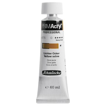 Open in modal - Schmincke Primacryl Professional Acrylic Paint - Yellow Ochre, 60 ml Tube