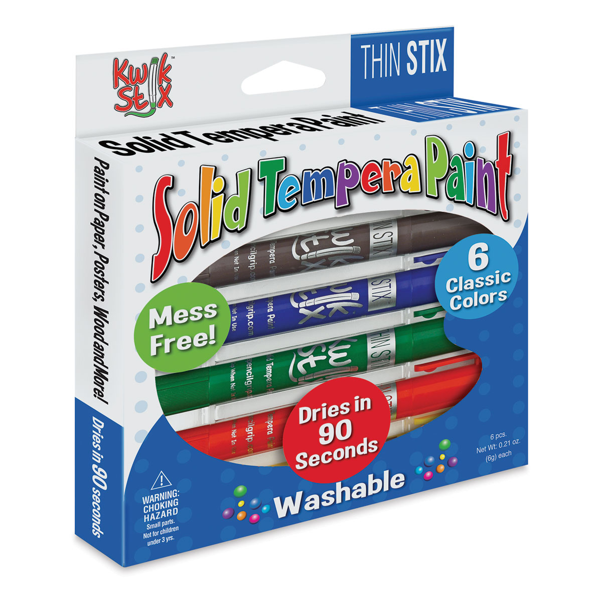 Kwik Stix Tempera Paint Sticks Set of 6 - Classic - Suite Child