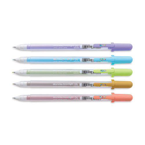 Sakura Gelly Roll Moonlight Pens - Pastel Colors, Set of 5, Fine Point