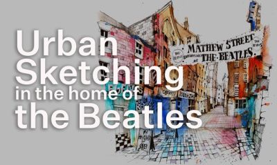 urban sketching in the home of the beatles