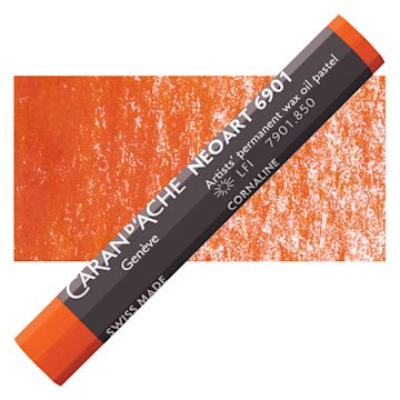 Open in modal - Caran d’Ache Neoart 6901 Pastel - Cornelian, pastel and swatch