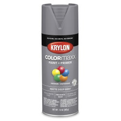 Krylon Colormaxx Spray Paint - Deep Gray, Matte, 12 oz