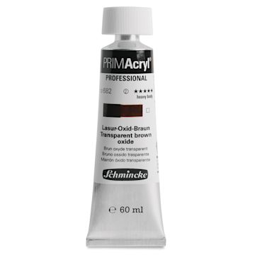 Open in modal - Schmincke Primacryl Professional Acrylic Paint - Transparent Brown Oxide, 60 ml Tube