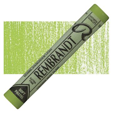 Open in modal - Rembrandt Soft Pastel - Cinnabar Green Light 626.7 pastel and swatch
