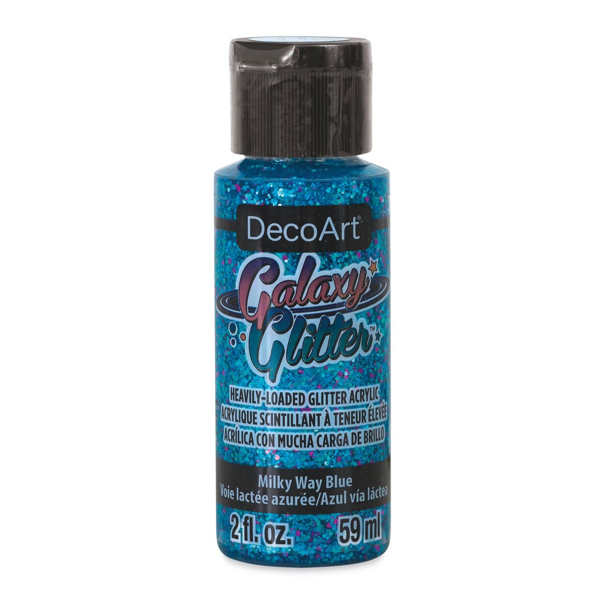 59ml Acrylic Black Glitter Paint, DecoArt Black Hole, Paint On Water Based  Premium Glitter Acrylic, 10 Colors, UK Shop