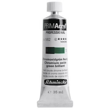 Open in modal - Schmincke Primacryl Professional Acrylic Paint - Chromium Oxide Green Brilliant, 35 ml Tube