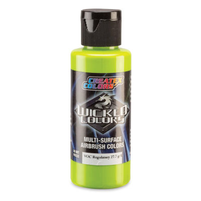 Createx Wicked Colors Airbrush Color - Opaque Limelight Green, 2 oz, Bottle