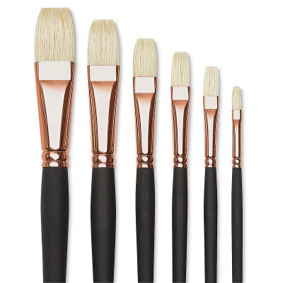 Blick Masterstroke Interlocking Bristle Brushes - Flats, Set of 6
