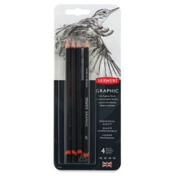 Derwent Graphic Pencils - Soft Set of 4 (Outside of Package)