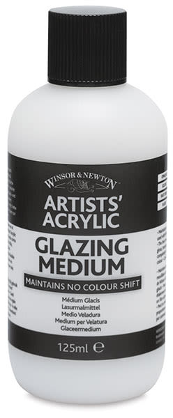 Open in modal - Winsor & Newton Artists' Acrylic Mediums - Front of 125 ml Glazing medium bottle
