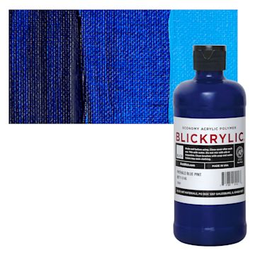 Open in modal - Blickrylic Student Acrylic - Phthalo Blue, Pint and swatch