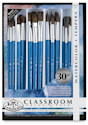 Royal & Langnickel Natural Hair Classroom Value Pack - Rounds and Flats, Set of 30