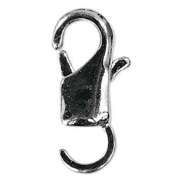 Open in modal - Beadalon Lobster Clasps - EZ Lobster, Silver Plated, Pkg of 10
