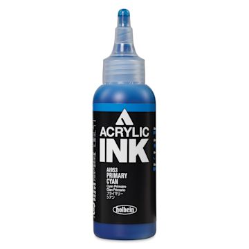 Open in modal - Holbein Acrylic Ink - Primary Cyan, 100 ml