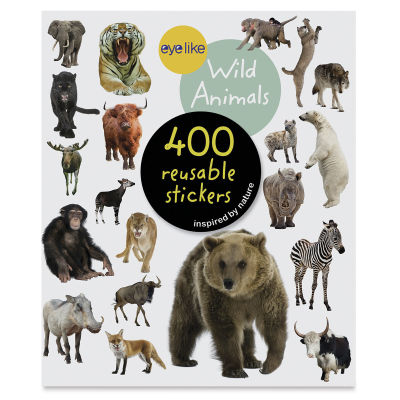 Eyelike Wild Animals Reusable Stickers, Book Cover
