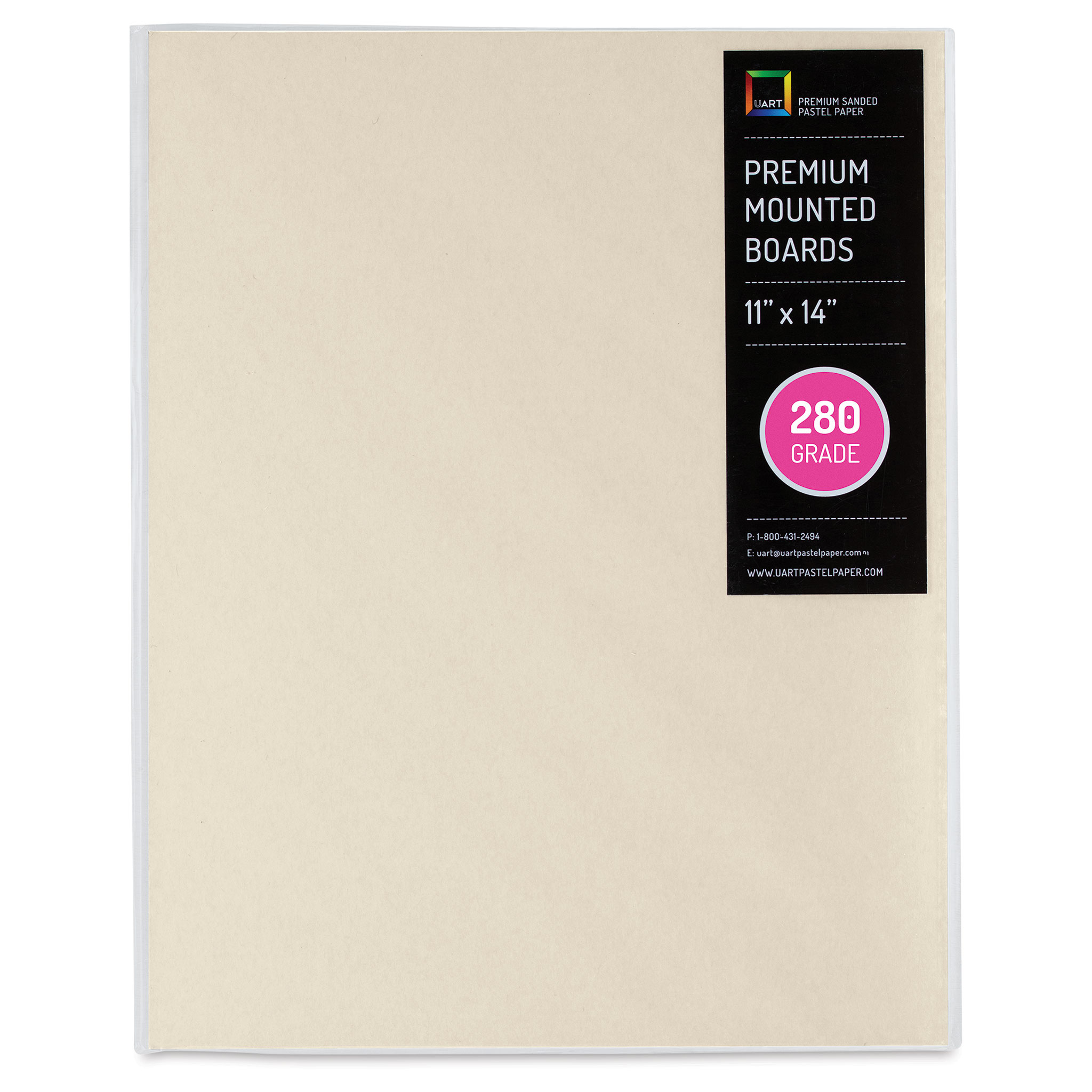 UArt Premium Sanded Pastel Paper Board - 18 x 24, Neutral, 400