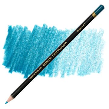 Open in modal - Derwent Chromaflow Colored Pencil - Orient, swatch and pencil