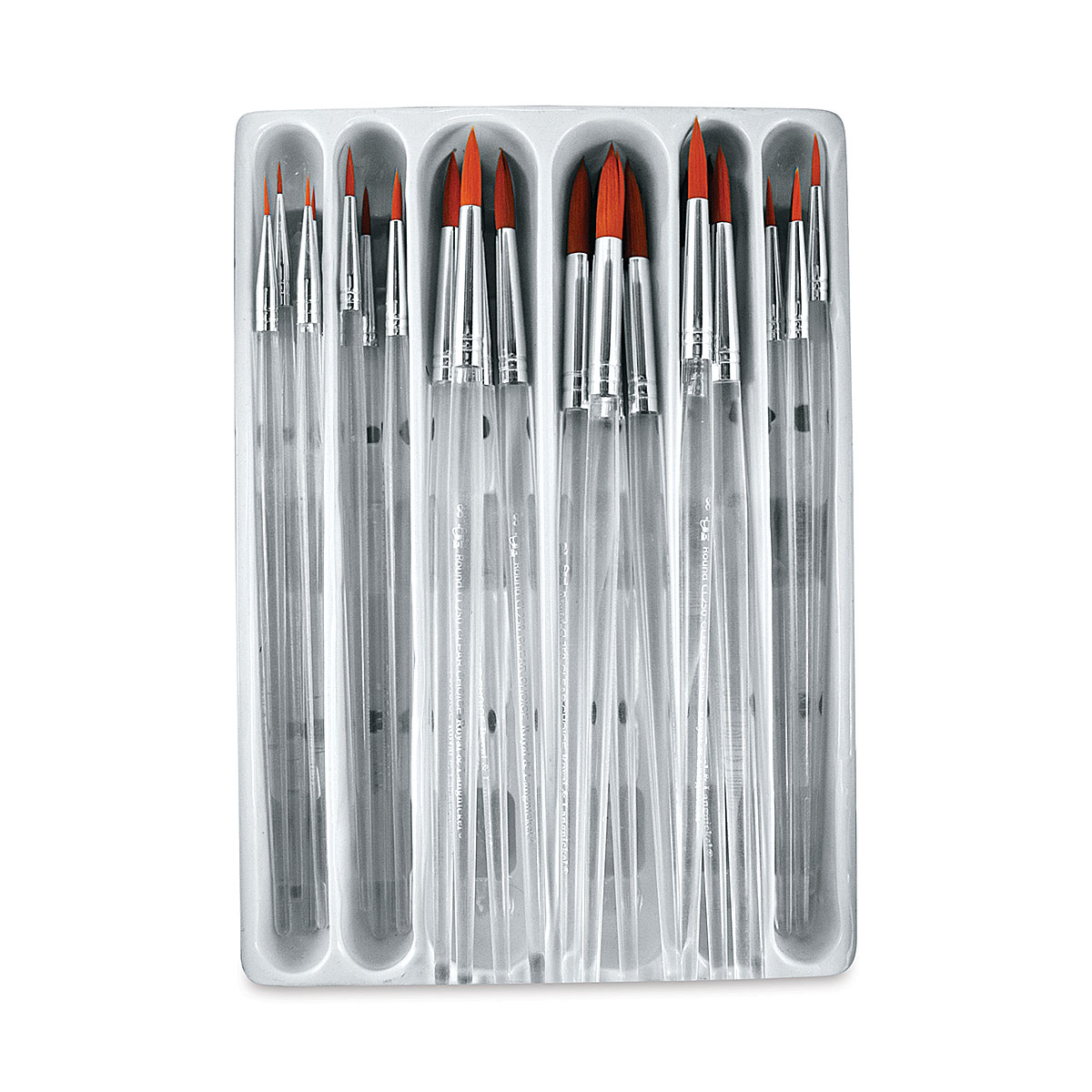 Royal & Langnickel Crafter's Choice Pinsel Set, 4 Stück – Rund, Taklon-Haar, Braun